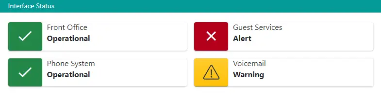 iCharge Enterprise Interface Status